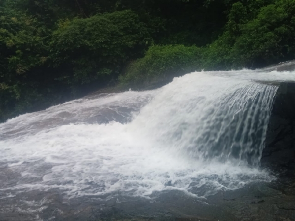Flooding at Courtallam in Coimbatore - Visitors prohibited from entering.
