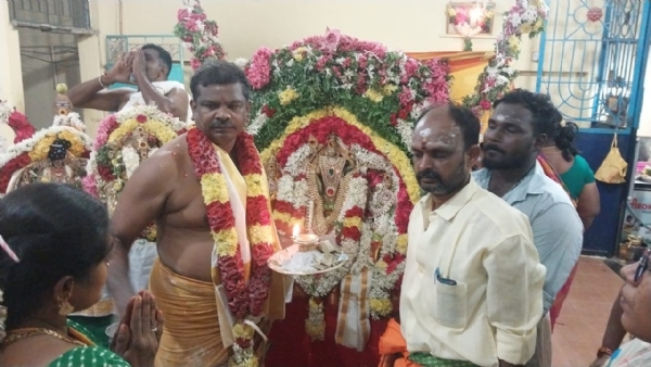 The divine wedding ceremony was held at Villapuram Sangavinayagar Temple in celebration of the Kanda Sashti festival. The divine wedding ceremony was held at Villapuram Sangavinayagar Temple in celebration of the Kanda Sashti festival.