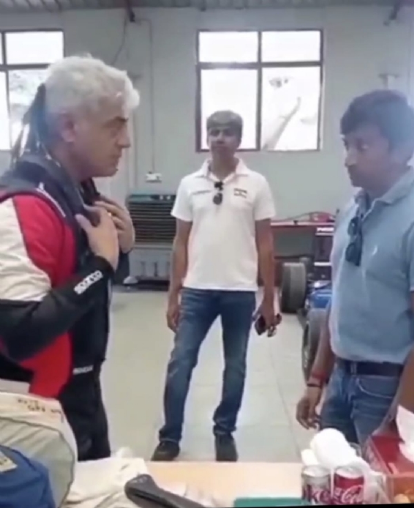 Coimbatore: Viral video of Ajith Kumar talking with Formula 1 racer Narain Karthikeyan. Coimbatore: Viral video of Ajith Kumar talking with Formula 1 racer Narain Karthikeyan.