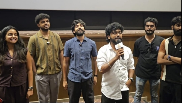 The team of the film Aaromale, directed by Sharan Thyagu, who previously worked as an assistant director with Gautham Vasudev Menon, gave an interview in Coimbatore. The team of the film Aaromale, directed by Sharan Thyagu, who previously worked as an assistant director with Gautham Vasudev Menon, gave an interview in Coimbatore.
