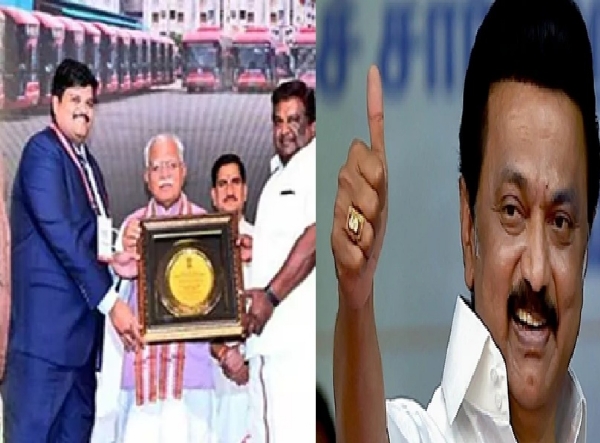 தேசிய விருது வென்ற சென்னை மாநகர போக்குவரத்து கழகத்துக்கு முதல்வர் ஸ்டாலின் பாராட்டு