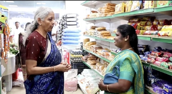 GST tax reduction: Union Finance Minister Nirmala Sitharaman interacts with the public in Coimbatore. GST tax reduction: Union Finance Minister Nirmala Sitharaman interacts with the public in Coimbatore.