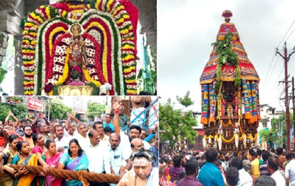 தூத்துக்குடி சங்கர ராமேஸ்வரர் கோவிலில் ஐப்பசி திருக்கல்யாணத் திருவிழா தேரோட்டம்