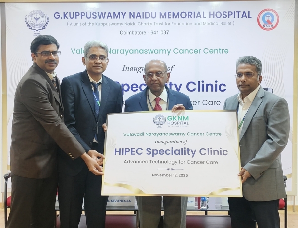 In GKNM Hospital, a HIPEC clinic for cancer treatment has been inaugurated. In GKNM Hospital, a HIPEC clinic for cancer treatment has been inaugurated.