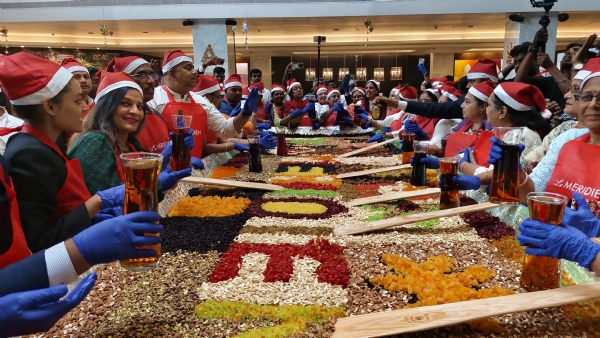 A cake mixing ceremony was held at the Le Meridien Hotel in Coimbatore in celebration of the upcoming Christmas festival. A cake mixing ceremony was held at the Le Meridien Hotel in Coimbatore in celebration of the upcoming Christmas festival.
