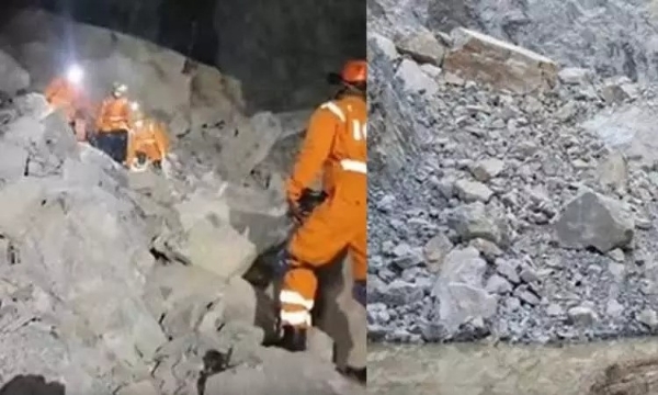 உத்தரபிரதேச மாநிலம் சோன்பத்ரா கல்குவாரியில் பாறைகள் சரிவு - இடிபாடுகளுக்குள் சிக்கியுள்ள 15 பேரை தேசிய பேரிடர் மீட்புப் படையினர் மீட்கும் பணி தீவிரம் உத்தரபிரதேச மாநிலம் சோன்பத்ரா கல்குவாரியில் பாறைகள் சரிவு - இடிபாடுகளுக்குள் சிக்கியுள்ள 15 பேரை தேசிய பேரிடர் மீட்புப் படையினர் மீட்கும் பணி தீவிரம்