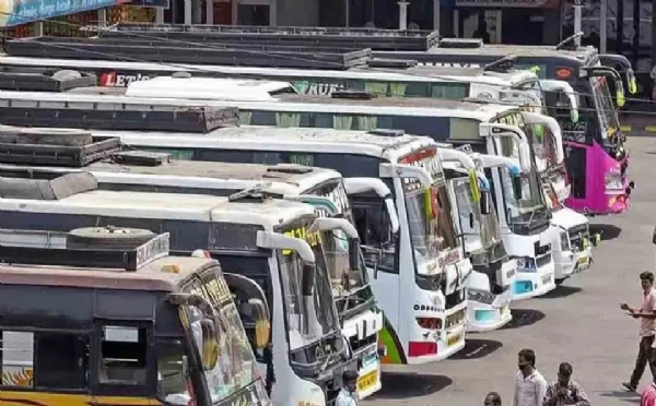 வெளிமாநிலங்களுக்கு 600 ஆம்னி பேருந்துகள் இயக்கப்படமாட்டாது - ஆம்னி பேருந்து உரிமையாளர்கள் சங்கம் அறிவிப்பு வெளிமாநிலங்களுக்கு 600 ஆம்னி பேருந்துகள் இயக்கப்படமாட்டாது - ஆம்னி பேருந்து உரிமையாளர்கள் சங்கம் அறிவிப்பு