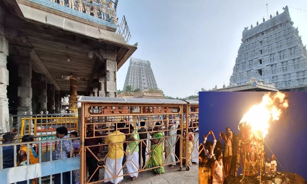 திருவண்ணாமலை தீப திருவிழாவில் இன்று  துர்க்கையம்மன் உற்சவம்
