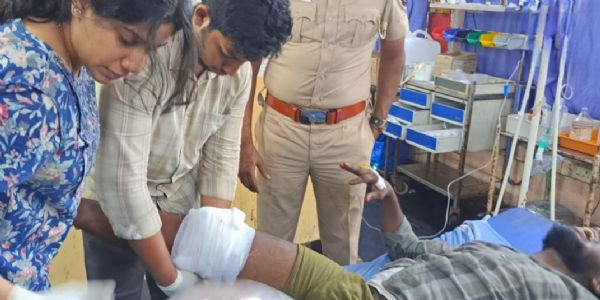 காவலரை தாக்கிவிட்டு தப்ப முயன்ற கஞ்சா வியாபாரியை சுட்டுப் பிடித்த போலீஸ்!