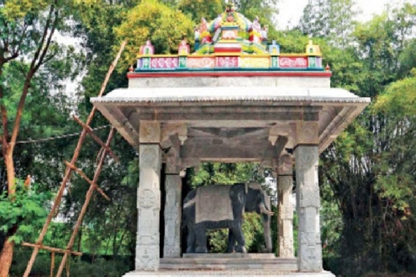 திருத்தணி முருகன் கோயிலில் இறந்த யானைக்கு ரூ.49.50 லட்சம் மதிப்பீட்டில் உருவாகும் மணிமண்டபம் - விரைவில் திறப்பு விழா
