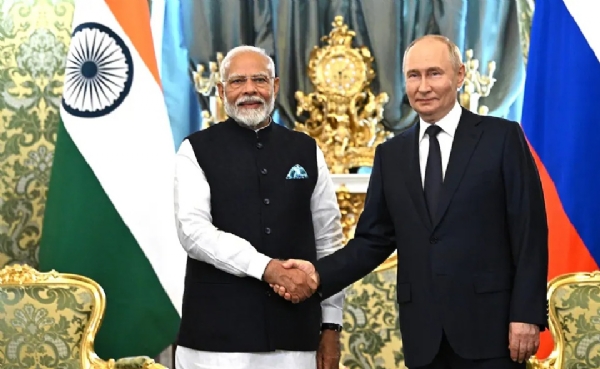 ரஷிய அதிபர் புதின் 4-ந்தேதி இந்தியா வருகை - மத்திய வெளியுறவுத்துறை அமைச்சகம் தகவல் ரஷிய அதிபர் புதின் 4-ந்தேதி இந்தியா வருகை - மத்திய வெளியுறவுத்துறை அமைச்சகம் தகவல்
