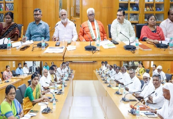 அமைச்சர் சேகர்பாபு தலைமையில் வள்ளலார் சுத்த சன்மார்க்க பன்னாட்டு மாநாடு - 2026 முன்னேற்பாடு பணிகள் தொடர்பான ஆலோசனைக் கூட்டம்