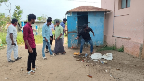 Naam Tamilar Katchi members smashed a TASMAC liquor shop that was illegally selling alcohol in the area where a Coimbatore college girl was sexually assaulted. Naam Tamilar Katchi members smashed a TASMAC liquor shop that was illegally selling alcohol in the area where a Coimbatore college girl was sexually assaulted.