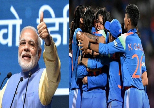 எங்கள் வீராங்கனைகளுக்கு வாழ்த்துக்கள் - பிரதமர் மோடி உலக கோப்பை வென்ற மகளிர் இந்திய கிரிக்கெட் அணிக்கு வாழ்த்து எங்கள் வீராங்கனைகளுக்கு வாழ்த்துக்கள் - பிரதமர் மோடி உலக கோப்பை வென்ற மகளிர் இந்திய கிரிக்கெட் அணிக்கு வாழ்த்து