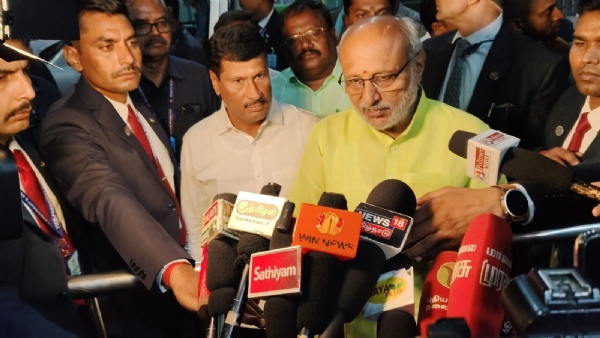 Vice President of India C. P. Radhakrishnan arrived in Coimbatore. He was welcomed at the airport by the District Collector, police officials, and others. Vice President of India C. P. Radhakrishnan arrived in Coimbatore. He was welcomed at the airport by the District Collector, police officials, and others.