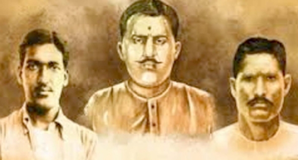 ராம் பிரசாத் பிஸ்மில், அஷ்பகுல்லா கான் மற்றும் ரோஷன் சிங். கோப்பு புகைப்படம்: இணைய ஊடகம் ராம் பிரசாத் பிஸ்மில், அஷ்பகுல்லா கான் மற்றும் ரோஷன் சிங். கோப்பு புகைப்படம்: இணைய ஊடகம்