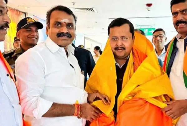 பாஜக தேசிய செயல் தலைவர் நிதின் நபின் சென்னை வருகை