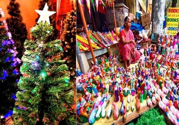 கிறிஸ்துமஸ் பண்டிகையை முன்னிட்டு குடில் பொம்மைகள்,ஸ்டார் விற்பனை மும்முரம்