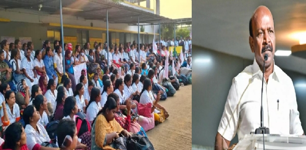 தொடர் போராட்டத்தில் ஈடுபட்டு வரும் செவிலியர்கள் அமைச்சர் மா.சுப்பிரமணியனுடன் இன்று பேச்சுவார்த்தை