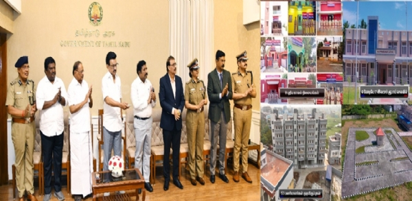 காவல், தீயணைப்பு துறைகள் சார்பில் ரூ.43.91 கோடி செலவில் கட்டப்பட்டுள்ள கட்டிடங்களை முதல்வர் ஸ்டாலின் இன்று திறந்து வைத்தார்