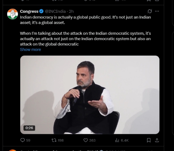 பாஜக இந்தியாவில் சமத்துவத்தை ஒழிக்க நினைக்கிறது - ராகுல் காந்தி குற்றச்சாட்டு