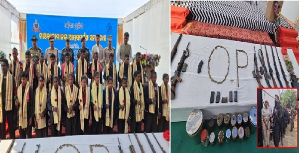 ஆயுதங்களுடன் 22 நக்சலைட்டுகள் இன்று போலீசில் சரண்