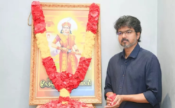 இன்று வேலு நாச்சியார் நினைவு நாள் -  தவெக தலைவர் விஜய் மரியாதை