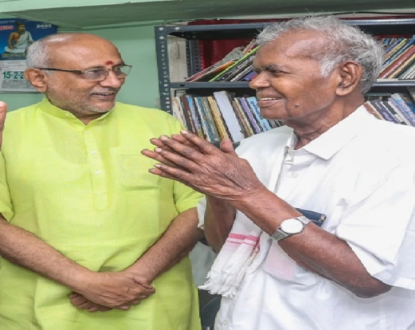 101வது பிறந்த நாள் காணும் கம்யூனிஸ்டு மூத்த தலைவர் நல்லகண்ணுவிற்கு துணை குடியரசு தலைவர்  சி.பி.ராதாகிருஷ்ணன் பிறந்த நாள் வாழ்த்து