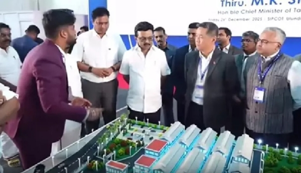 உளுந்தூர்பேட்டை காலணி தொழிற்சாலையில் முதலவர் மு.க.ஸ்டாலின் ஆய்வு