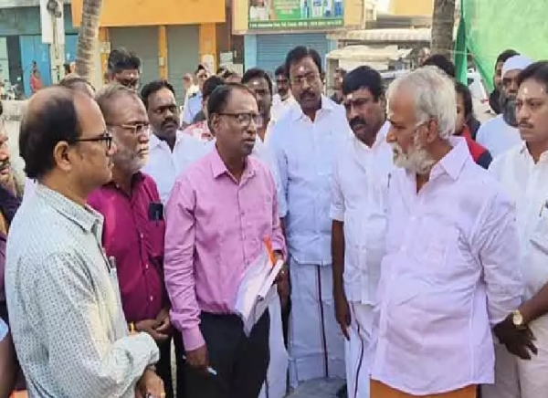 சென்னையில் பாடி கைலாசநாதர் கோயில் திருப்பணிகள் குறித்து அமைச்சர் சேகர்பாபு ஆய்வு