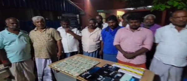 புதுக்கோட்டையில் சட்ட விரோதமாக சீட்டு விளையாடிய 14 பேர் கைது - ரூ.10 லட்சம் பறிமுதல்