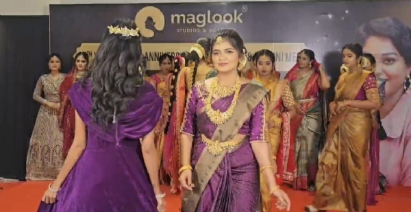 The event in Coimbatore featured a grand wedding procession (ramp walk) involving over a hundred newlywed couples. The event in Coimbatore featured a grand wedding procession (ramp walk) involving over a hundred newlywed couples.