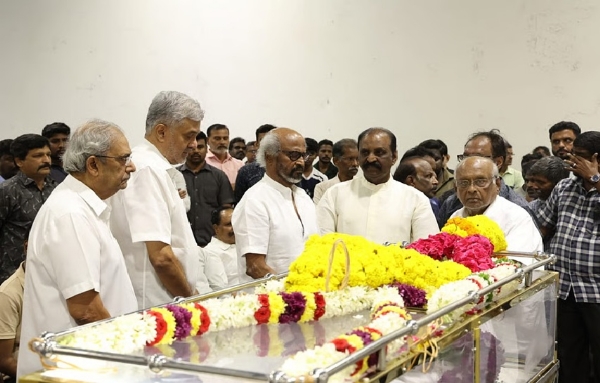 தயாரிப்பாளர் ஏவிஎம் சரவணன் மறைவு - நடிகர் ரஜினிகாந்த் நேரில் அஞ்சலி தயாரிப்பாளர் ஏவிஎம் சரவணன் மறைவு - நடிகர் ரஜினிகாந்த் நேரில் அஞ்சலி