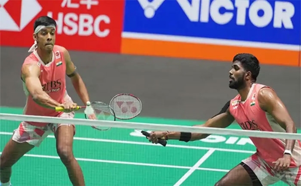 மக்காவ் ஓபன் பேட்மிண்டன் - காலியிறுதி போட்டியில் சாத்விக், சிராக் ஜோடி தோல்வி