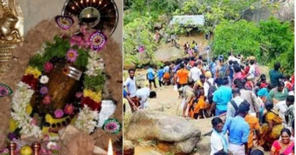 வெள்ளப்பெருக்கு காரணமாக இன்று சதுரகிரி கோவிலுக்கு பக்தர்கள் செல்ல வனத்துறை தடை விதிப்பு