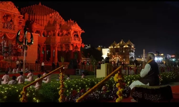 ஆயிரம் ஆண்டு வரலாறு கொண்ட குஜராத் சோம்நாத் கோவிலில் இருந்து புறப்பட்ட சவுரியா யாத்திரையில் பிரதமர் மோடி பங்கேற்பு
