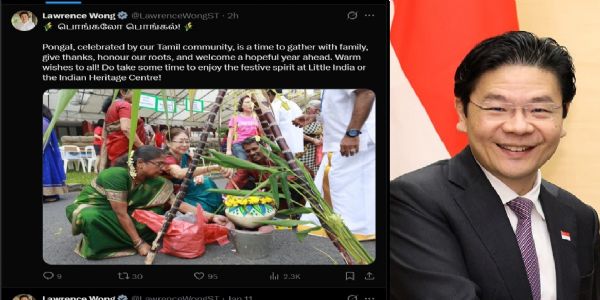 சிங்கப்பூர் பிரதமர் லாரன்ஸ் வோங் தமிழில் பொங்கல் வாழ்த்து