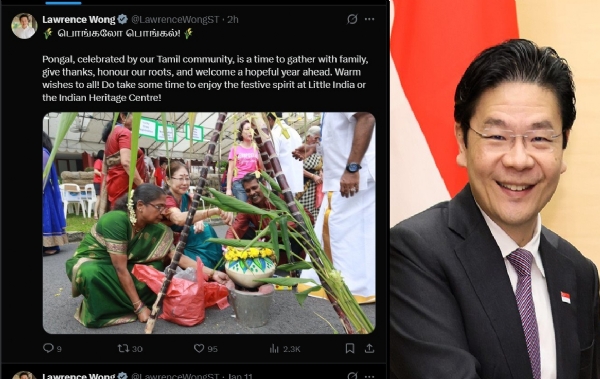 சிங்கப்பூர் பிரதமர் லாரன்ஸ் வோங் தமிழில் பொங்கல் வாழ்த்து