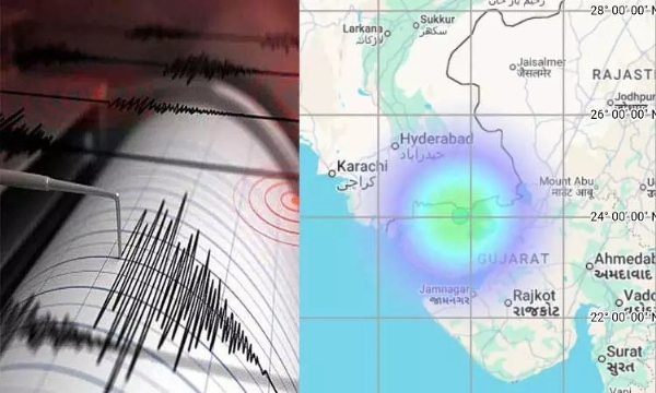 இன்று அதிகாலை 1.22 மணியளவில் குஜராத்தில் நிலநடுக்கம் - தேசிய நில அதிர்வு மையம் தகவல்
