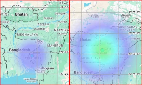 திரிபுரா, அசாமில் இன்று அதிகாலை அடுத்தடுத்து நிலநடுக்கம் - தேசிய நில அதிர்வு மையம் தகவல் திரிபுரா, அசாமில் இன்று அதிகாலை அடுத்தடுத்து நிலநடுக்கம் - தேசிய நில அதிர்வு மையம் தகவல்