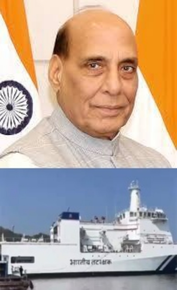 இன்று இந்திய கடலோர காவல்படைக்காக முதல் மாசு கட்டுப்பாட்டு கப்பலை நாட்டுக்கு அர்ப்பணிக்கும் அமைச்சர் ராஜ்நாத் சிங்