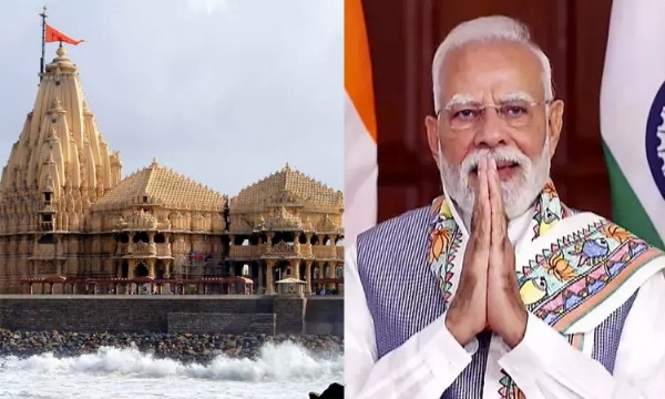 வருகிற 8-ம் தேதி முதல் 11-ம் தேதி வரை புகழ்பெற்ற சோம்நாத் கோவிலில் சுயமரியாதை திருவிழா - பிரதமர் மோடி பங்கேற்பு