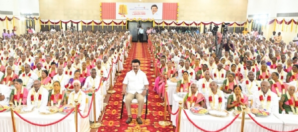 70 வயது பூர்த்தியடைந்த 500 மூத்த தம்பதியினருக்கு சிறப்பு செய்யும் விழா - முதல்வர் ஸ்டாலின் பங்கேற்பு