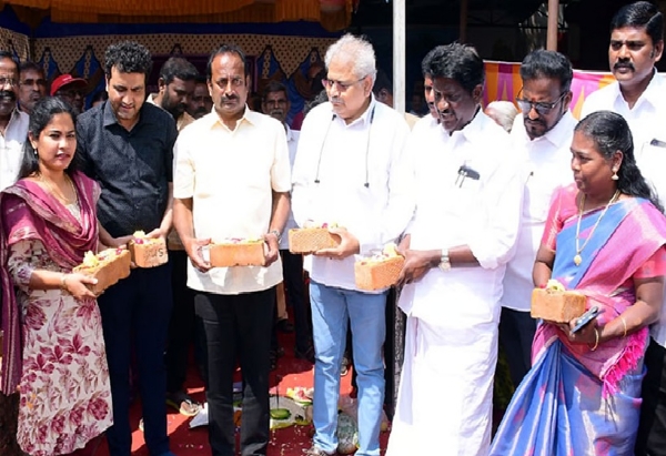Mayor Priya laid the foundation stone t