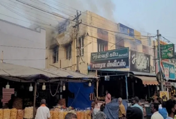 fire accident at Indian Bank, Tenkasi