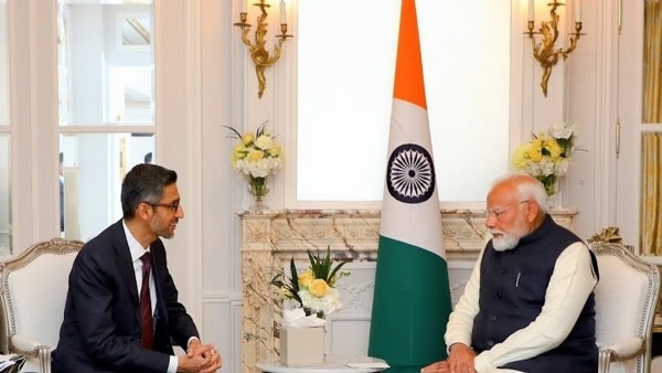 இன்று கூகுள் நிறுவனத்தின் அதிபரான சுந்தர் பிச்சை பிரதமர் நரேந்திர மோடியுடன் சந்திப்பு!