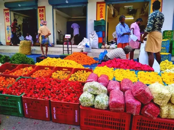 Thovalai flower market