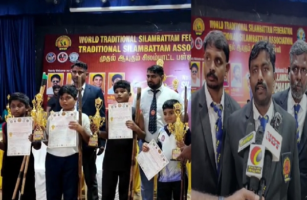 தேசிய அளவிலான சிலம்பப்போட்டி - 10க்கும் மேற்பட்ட மாநிலங்களிலிருந்து 1500க்கும் மேற்பட்ட மாணவர்கள் பங்கேற்பு தேசிய அளவிலான சிலம்பப்போட்டி - 10க்கும் மேற்பட்ட மாநிலங்களிலிருந்து 1500க்கும் மேற்பட்ட மாணவர்கள் பங்கேற்பு