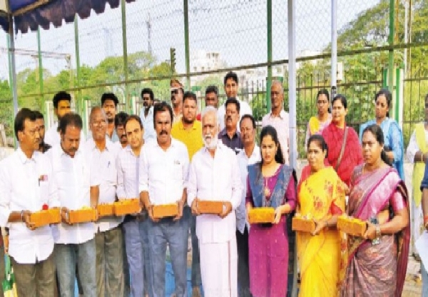 Minister P.K. Sekarbabu laid the foundation stone