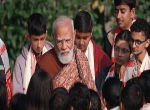 Modi interacts with school students